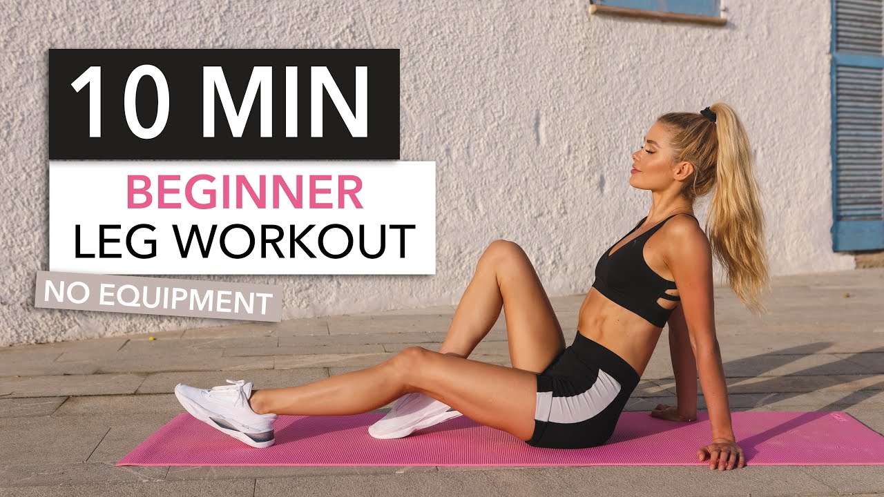 10 MIN BEGINNER LEG WORKOUT .. with breaks! Booty, Thighs & Hamstrings / No Equipment